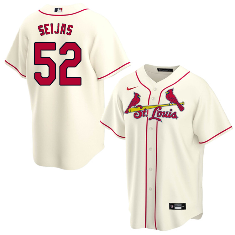 Nike Men #52 Alvaro Seijas St.Louis Cardinals Baseball Jerseys Sale-Cream
